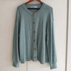 Free People Beach Dusty Blue Cardigan & Skort Set